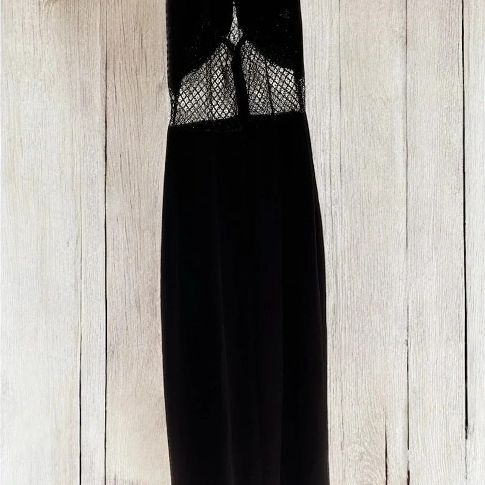 Sean Collection Black Full-Length Formal Dress - Size Medium (C6) - Picture 4 of 11